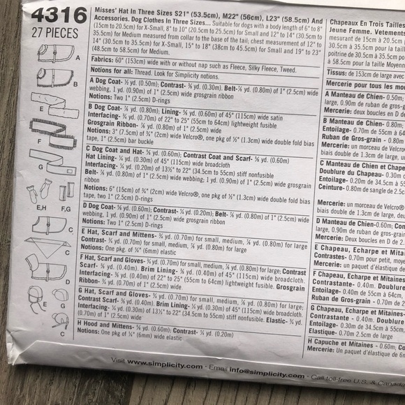 🐕 Dog & Misses Accessories in 3 Sizes Sewing Patterns - Picture 3 of 4